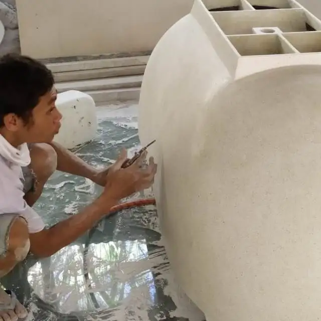 Natural composite stone bathtub Stone Sink Petrified Wood Sink Bathroom Kitchen Hand Washing