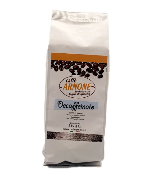 Italian Decaffeinated coffee beans wood toasted Arnone caffe