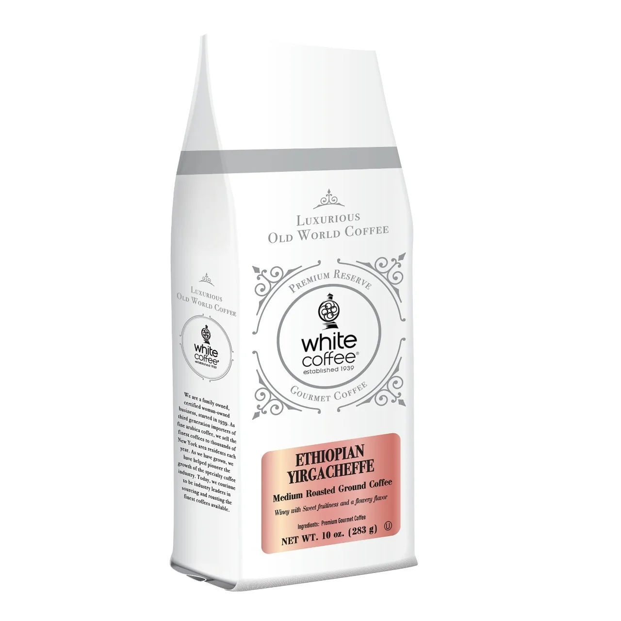 Wholesale Ethiopian Yirgacheffe Premium Quality Arabica Ground Coffee  By White Coffee