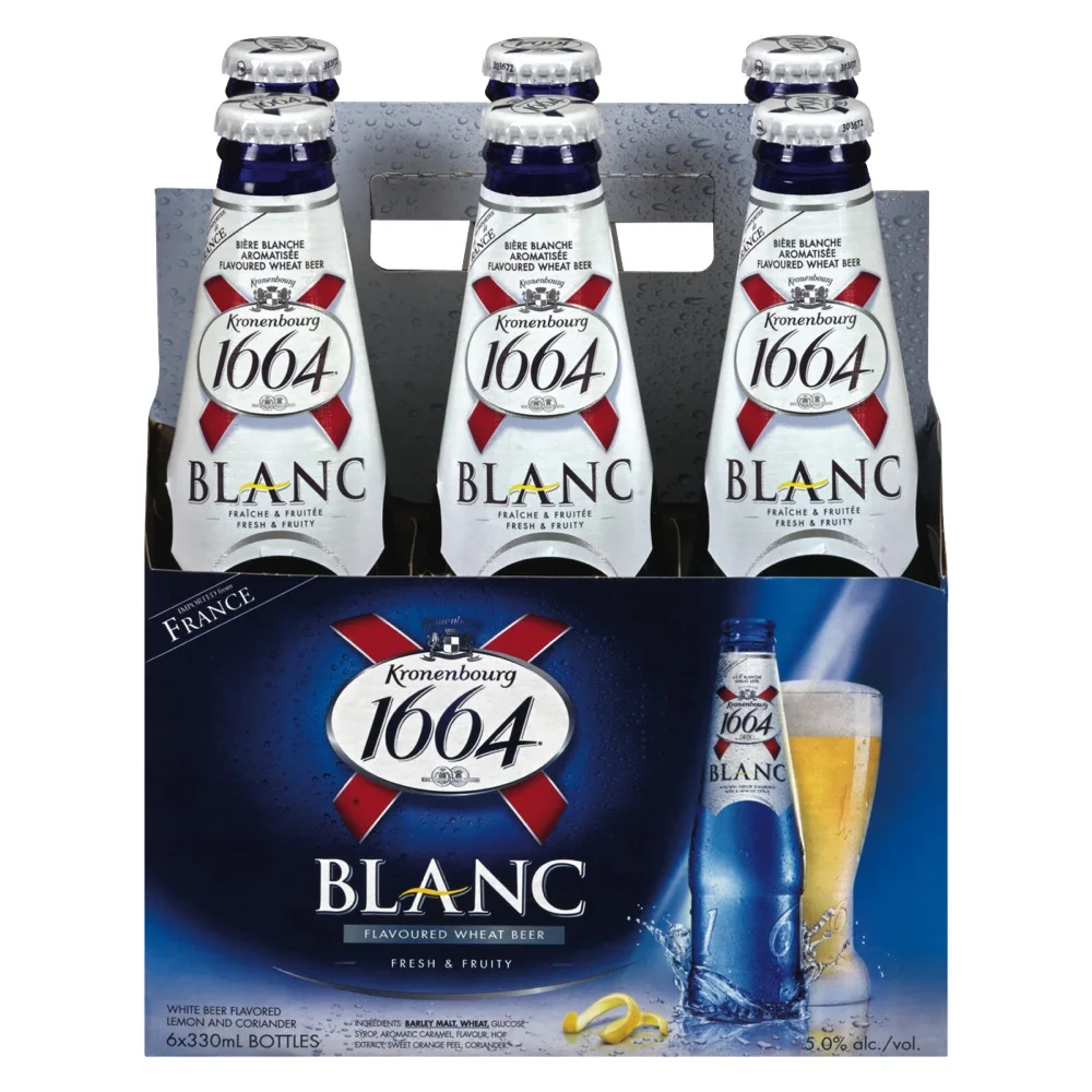 buy Kronenbourg 1664 Blanc Beer in Blue 25cl / 33cl Bottles / 50cl online