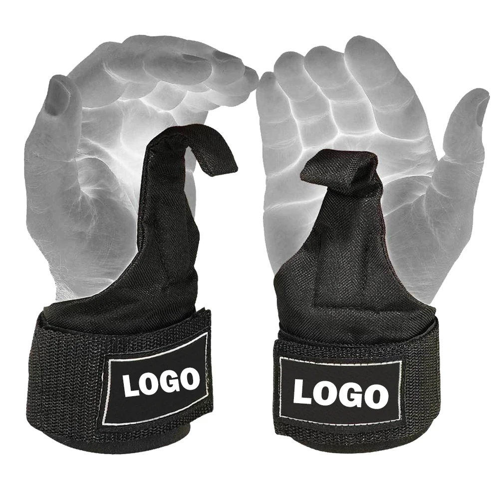Customized Heavy-Duty Wrist Support Gym Straps Power Iron Mat Hook Latest Design Customized Adjustable Neoprene Nylon