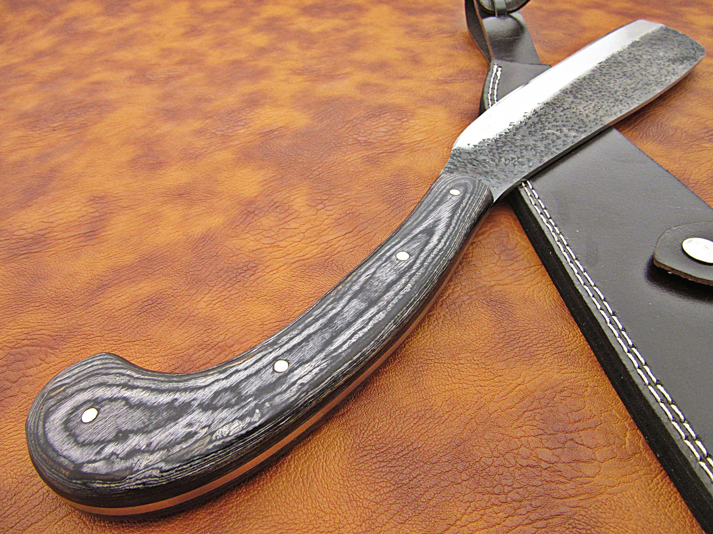 100% Высокое качество стяжная муфта из углеродистой стали мачете/кемпинга выживания на открытом воздухе нож с деревянной ручкой натуральная кожа высокое оболочка SCW-M-0014