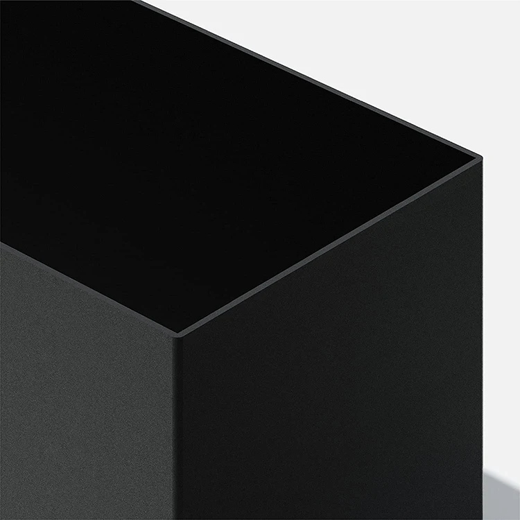 Modern Black Trough Rectangular Stainless steel Planter  Succulent Window Planter Box