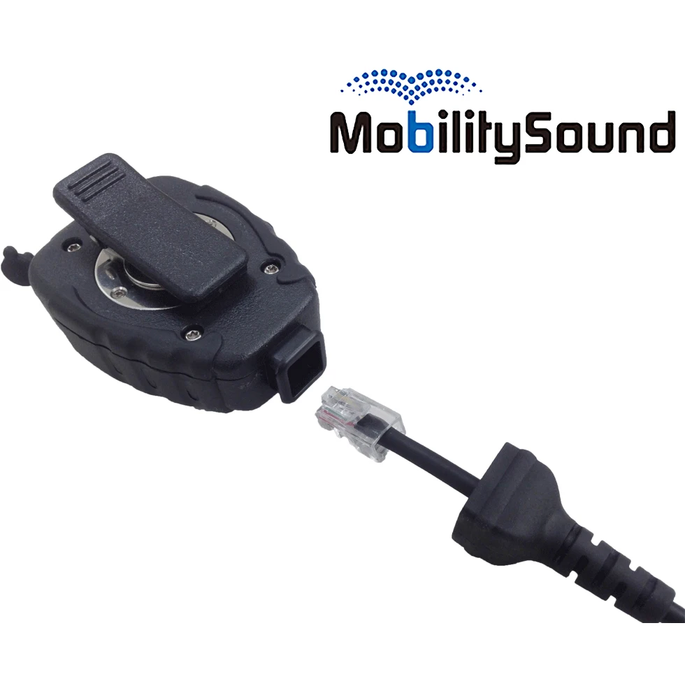 MP21M5 Rain Resistant Remote Heavy Duty PTT Speaker Microphone with Replaceable Cable for Motorola, Hytera, Ruggear, etc. Radios