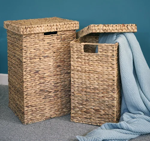 Корзина для белья с водяным Гиацинтом коробка хранения белой подкладкой вьетнамские изделия ручной работы