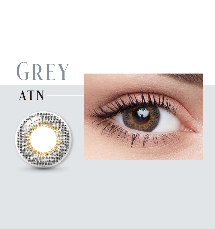 Eye Protection Silver Gray Daily Colored Soft Lenses