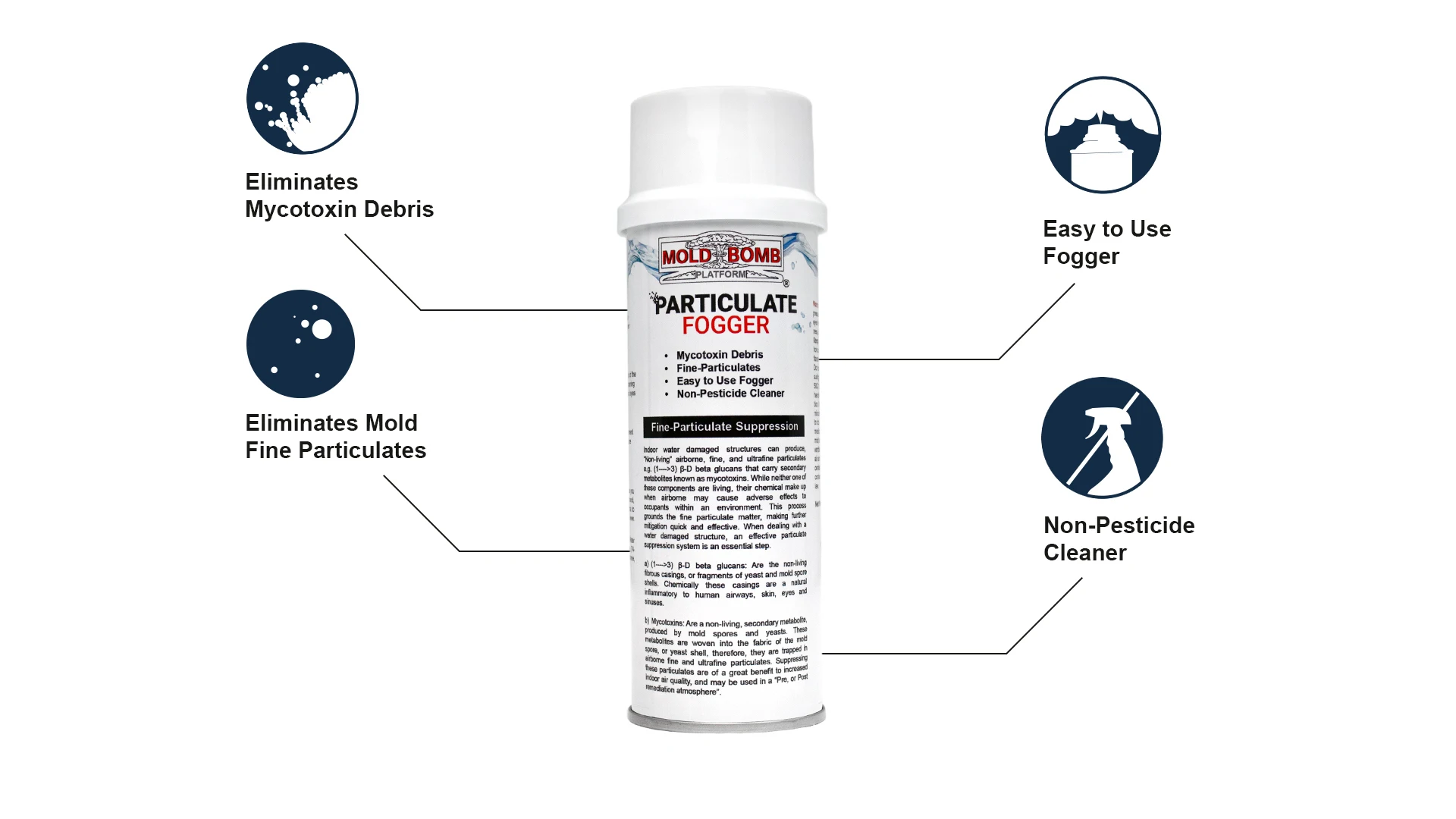 Excellent Quality Mold Bomb Fogger Suppresses Mold Spores, Mildew, Fungi Use 1-6oz Can (1 treatment)