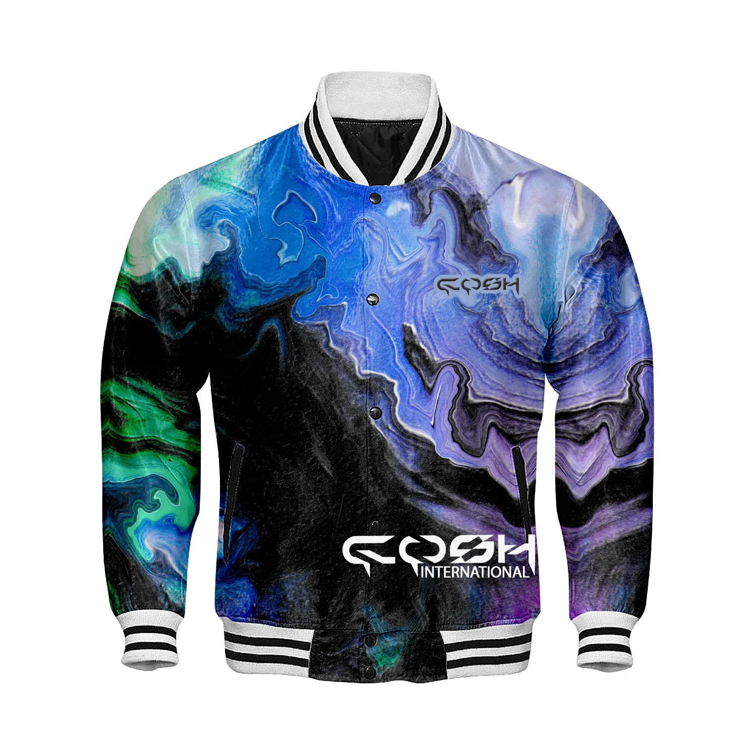 Highquality Sublimation Printed Baseball Jacket Sports And team Wear Windproof Letterman Pullover Jacket Vendor From Pakistan