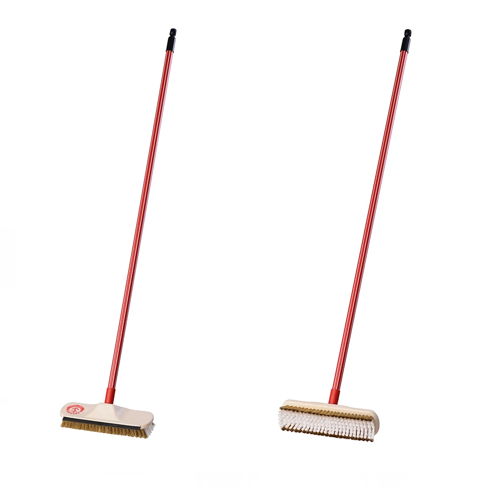
Anchor Super Big Brass Wire Broom With Steel Handle and Squeegee For Heavy Duty Outdoor Cleaning 