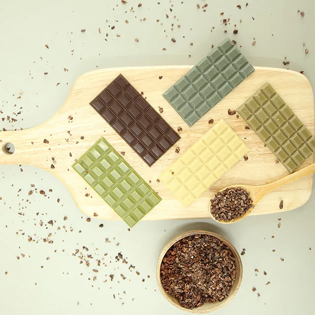 Vegan Chocolate Set of 5 Cocoa Butter Pure Vegetable Fat 100%