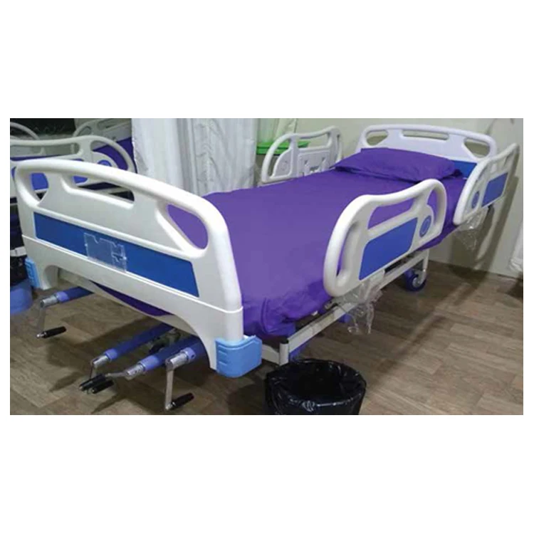 2220mm length*980mm width*490mm Height Adjustable Four Functional Manual ICU Bed Hospital Furniture from Indian Manufacturer