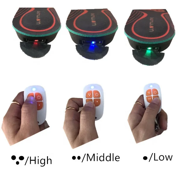 
Factory price WarmLove Wireless Remote Control Heated Insoles 