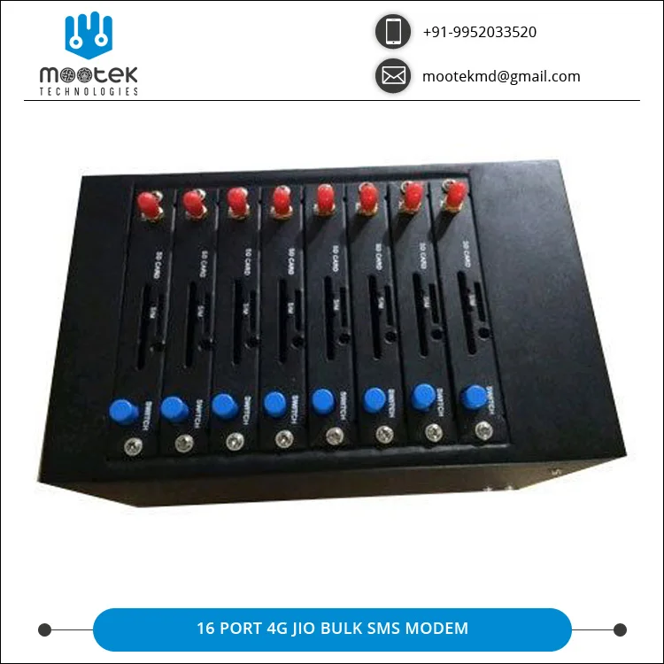 
Best Quality 16 Port 4G Jio Bulk SMS Modem for Appointment Reminders 