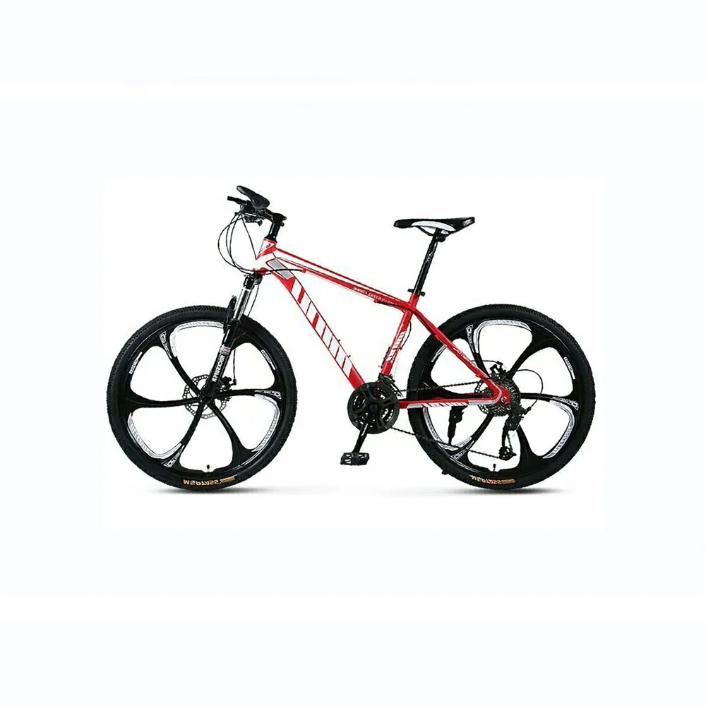
High-Carbon Steel Frame Red Bicycle Painted Interior Stickers Front Fork Shock Absorption Mountain Bike Top Sale Men Road Sports 