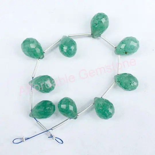 Натуральный зеленый клубничный каплеобразный камень лучшие бусины драгоценные камни доступные драгоценный оптовая продажа бусин для резки