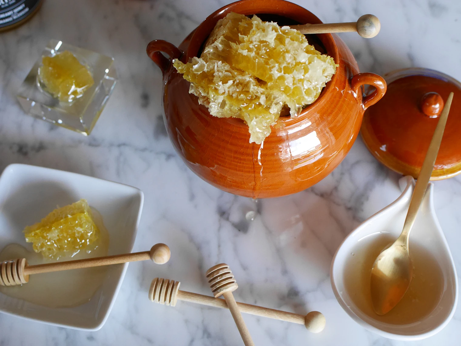 Premium Rosemary Blossom Honey. Soft honey with a real vegetable character and florality sweetness. No preservatives.Sustainable