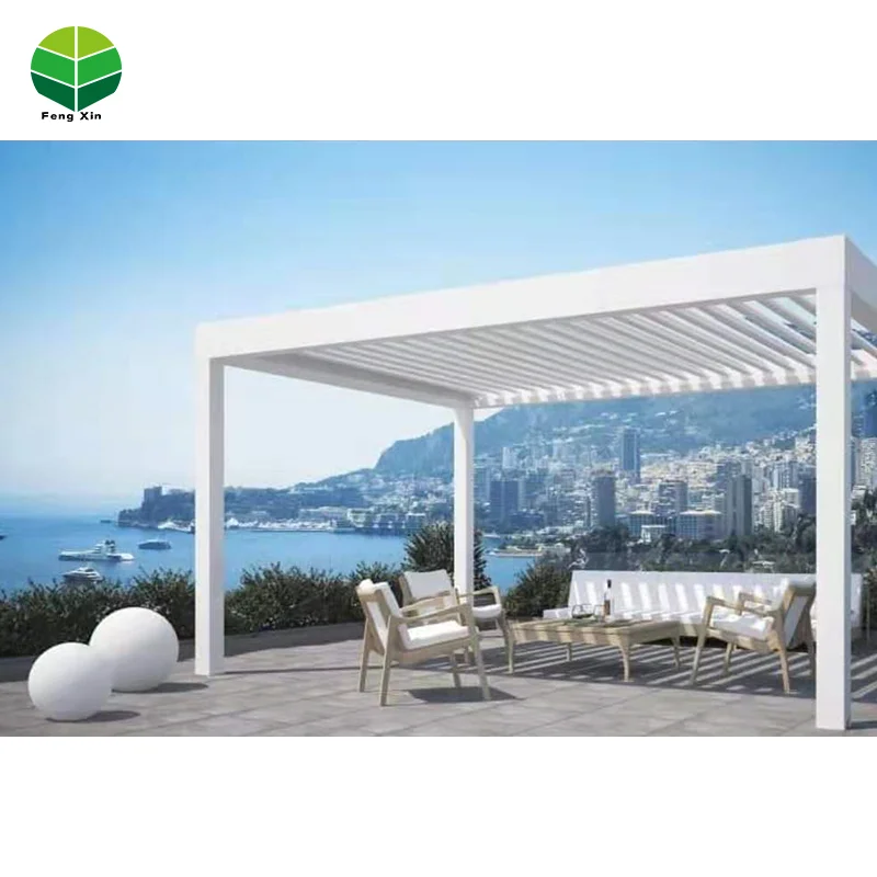 Customized Arches Outdoor Adjustable Louvered Roof Gazebo Aluminum  Bioclimatic roof