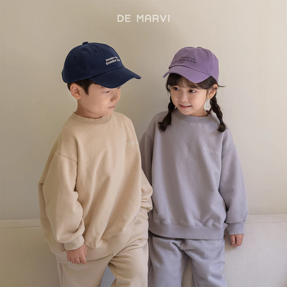 DE MARVI Kids Toddler Casual lettering cap hats Korean Manufacturer MADE IN KOREA