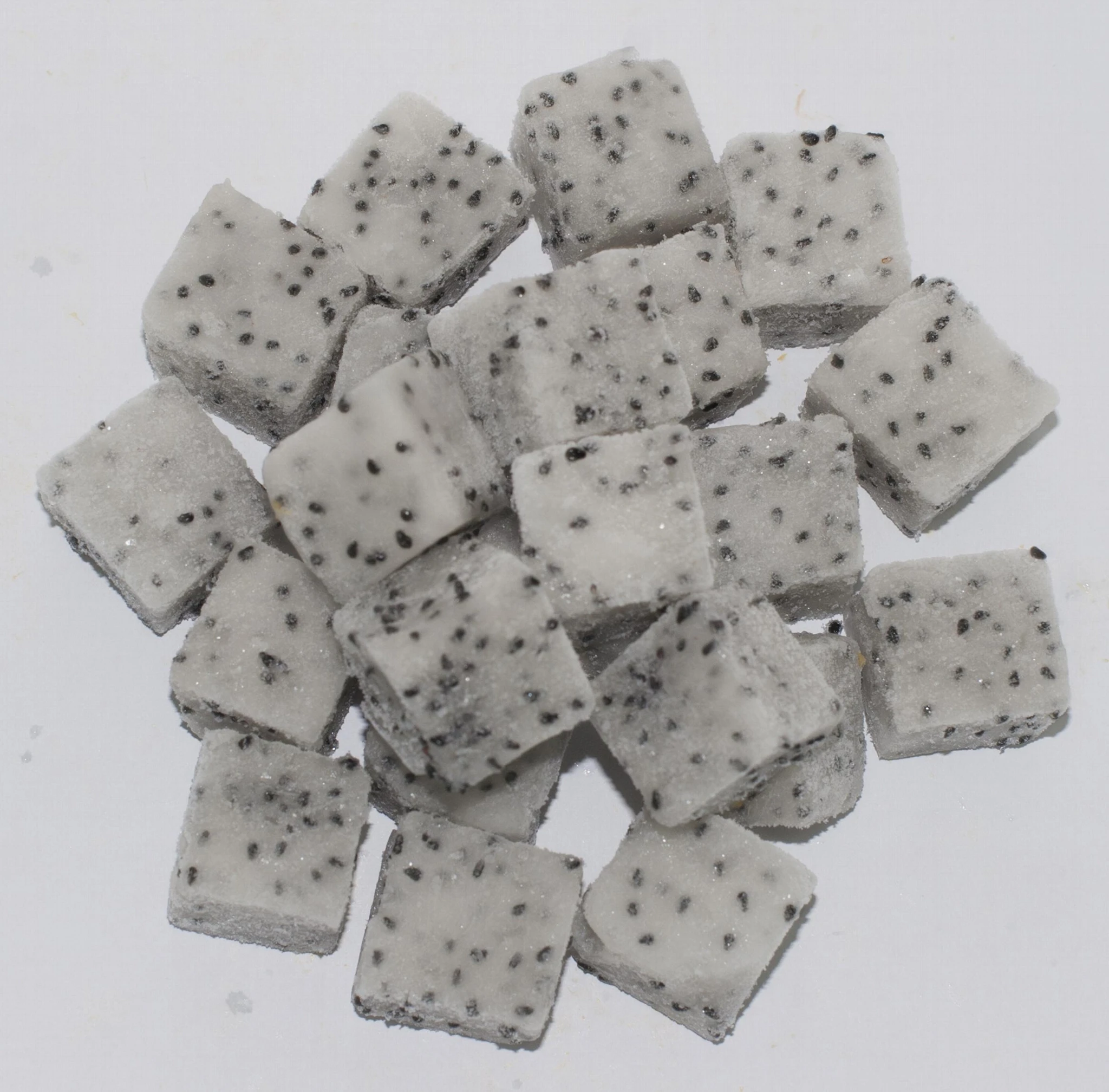 
Good Price from Vietnam Wholesale supplier IQF Frozen dragon fruit cubes taste fresh not musty white flesh with black seed 