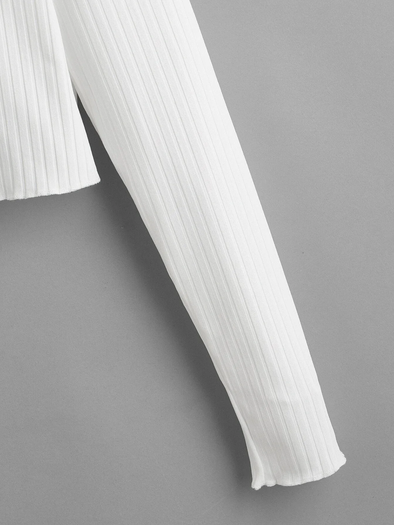 Customized Design Solid White Color High Neck Crop Top