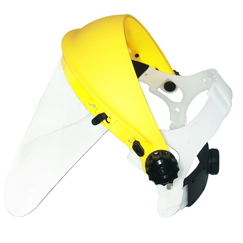 Прозрачный ПК козырек защитный лицо щит желтый PP головной убор для промышленности