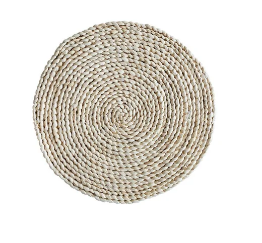 Natural Water Hyacinth Weave Placemat Customized Factory Supply weave Natural Water Hyacinth Placemat Round Tablemat