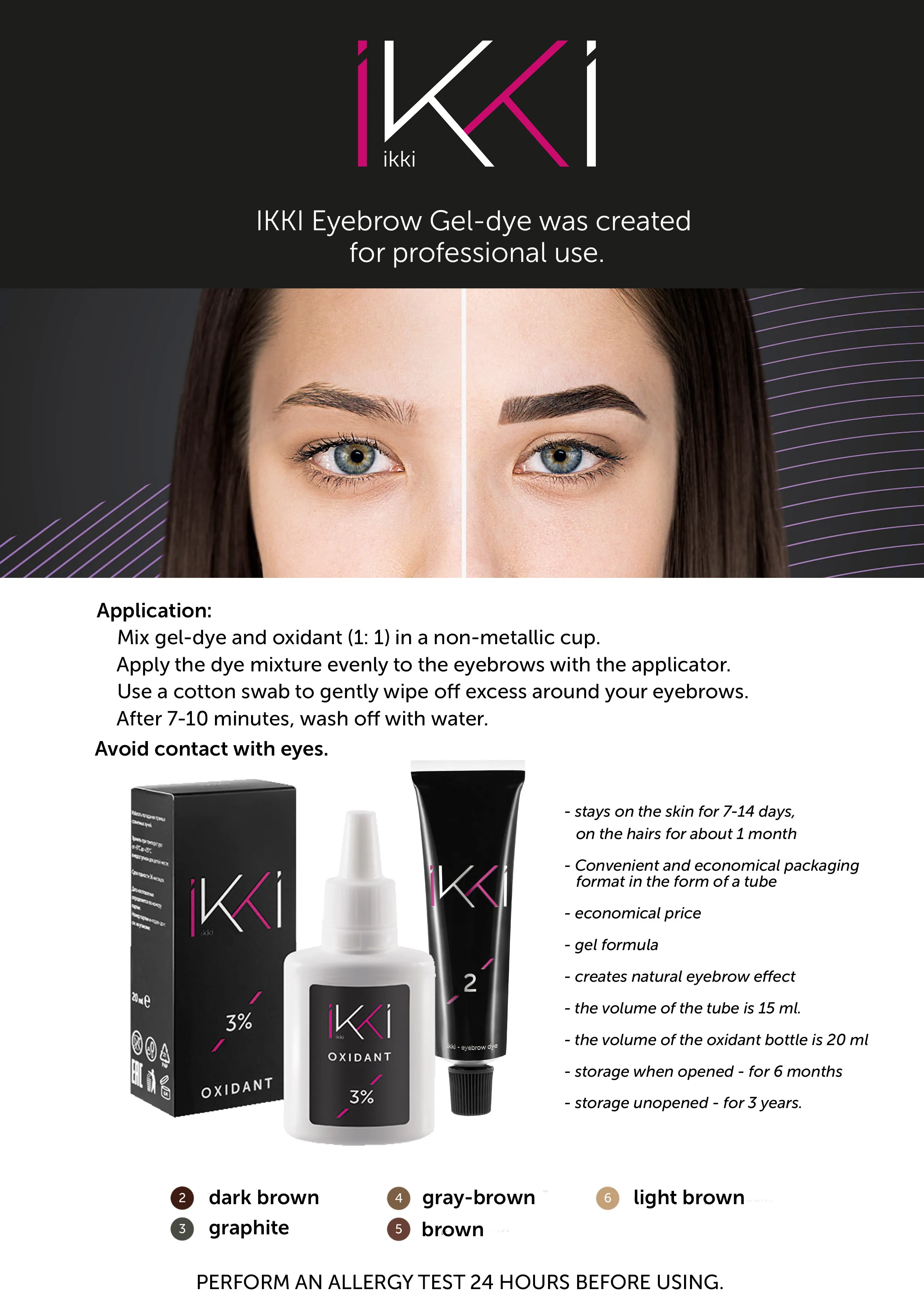 Own brand Cosmetics Brow Dye Hair Dye Private Label