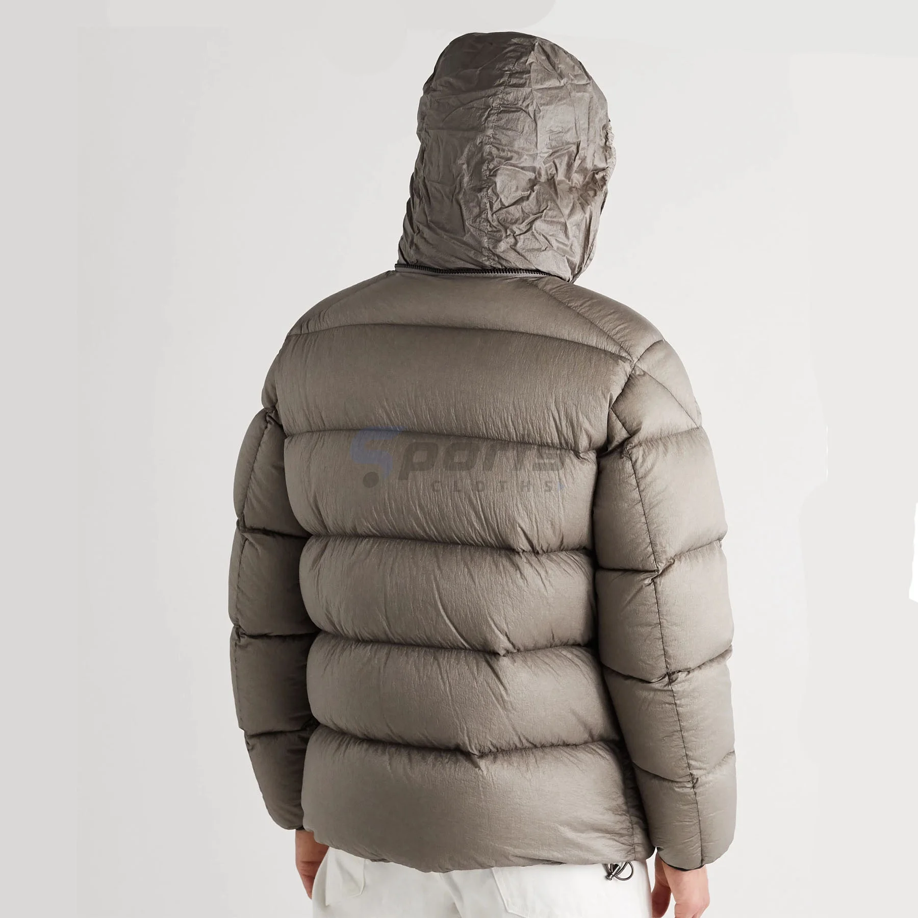  Мужское зимнее пальто с капюшоном Классическая теплая Толстая Повседневная куртка на утином пуху парка для снега