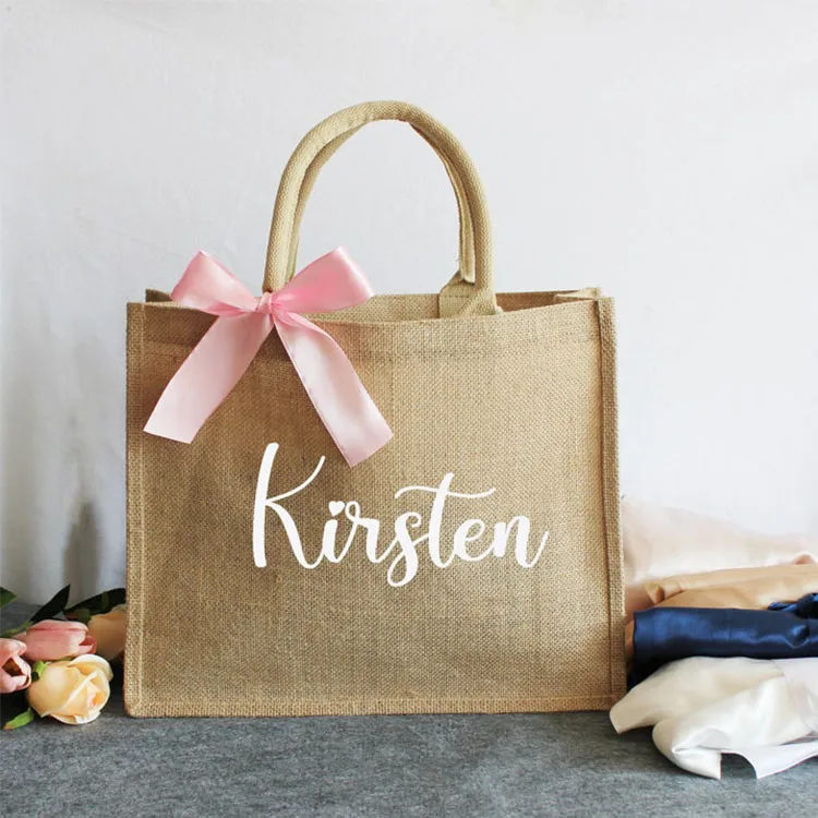 Недорогая сумка с возможностью печати, джутовые сумки-тоуты