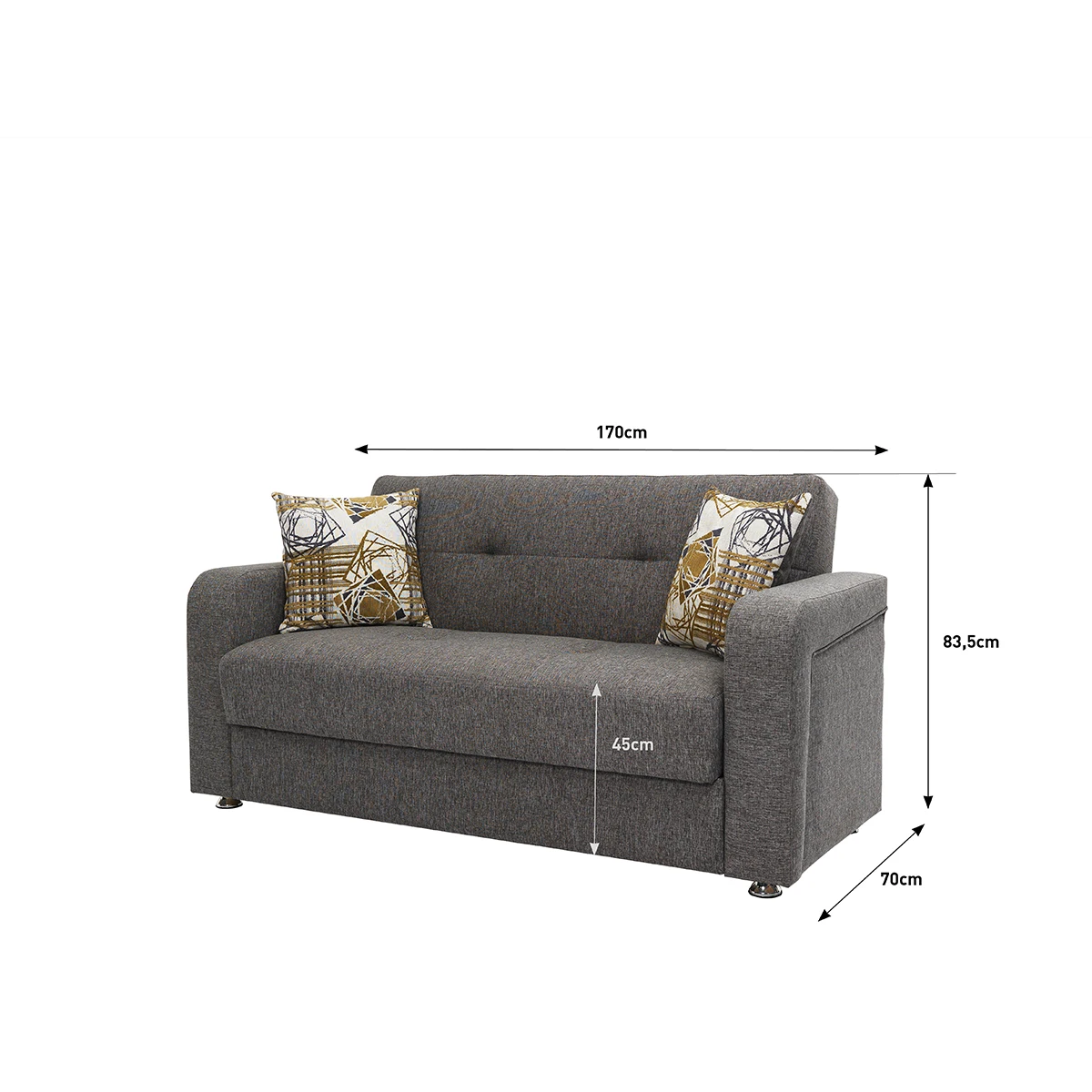 OEM Cheap Convertible small single seat sofa with storage for Living room with click Clarke mechanism Made in Turkey