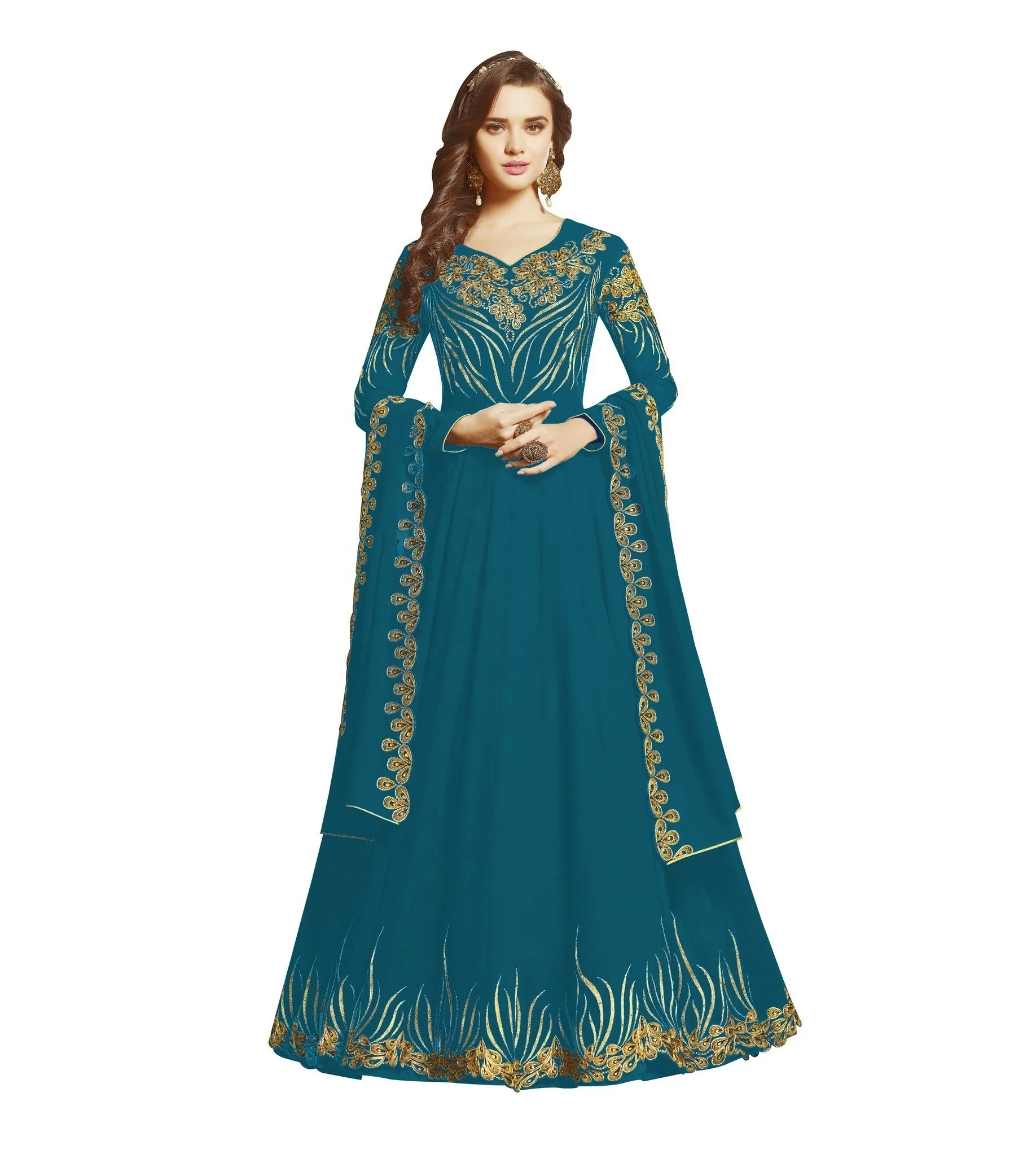 Patiala chudidars salwar kameez с дупаттаэтнической одеждой