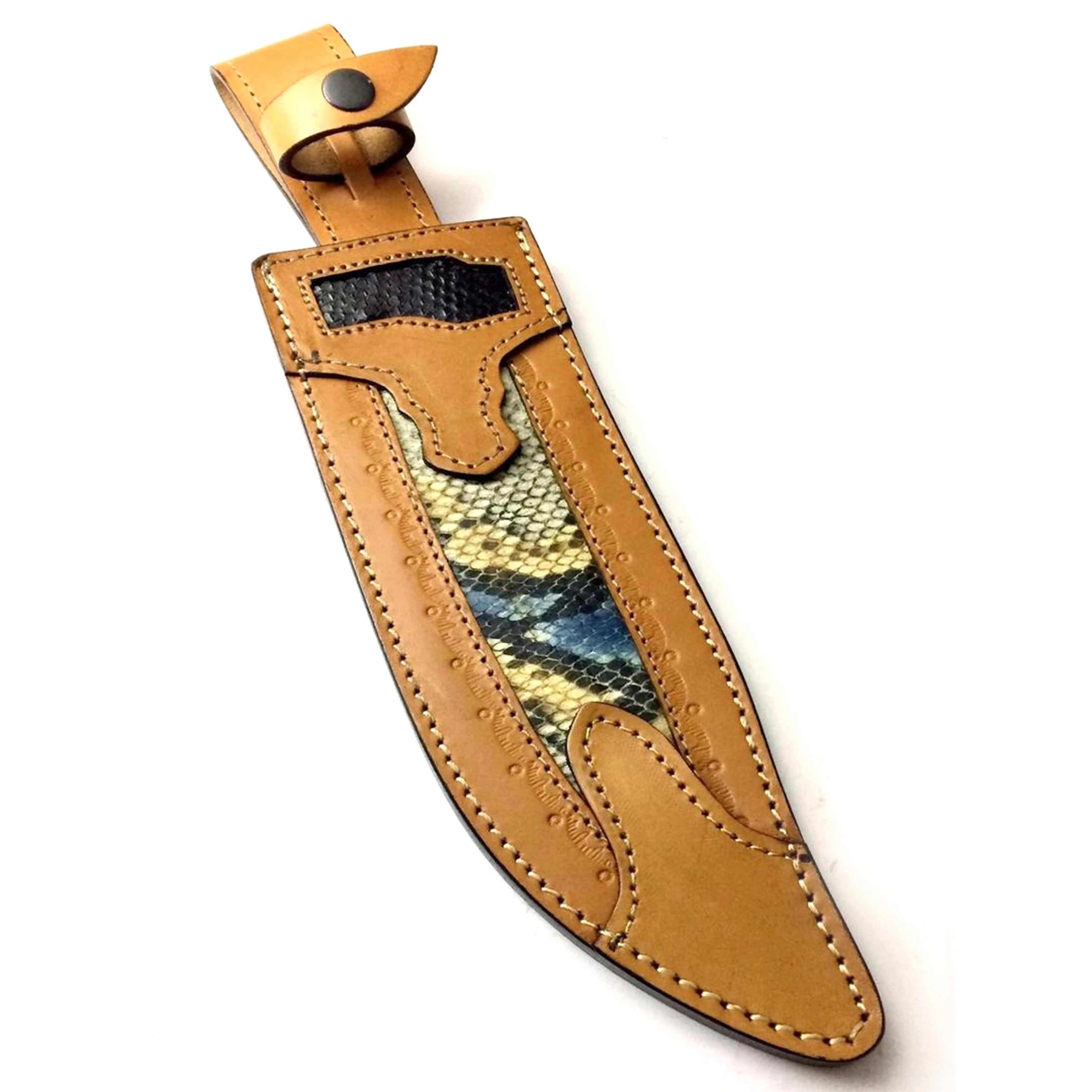 Low Price Factory Product Rich Grain Leather Sheath for Bowie Blade Knives