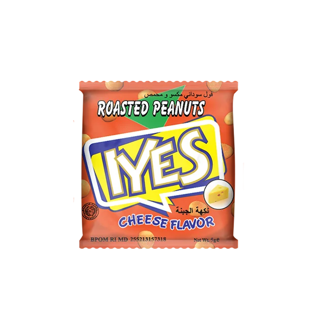 
Высококачественные жареные закуски Iyes с арахисовым покрытием, 5 г, вкус сыра 