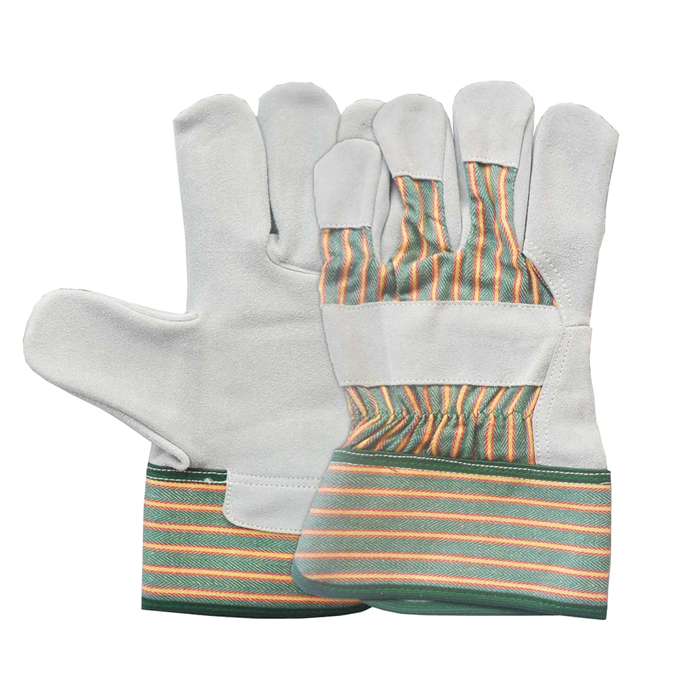 Double Palm Split Leather Construction Working Gloves Rigger Gloves