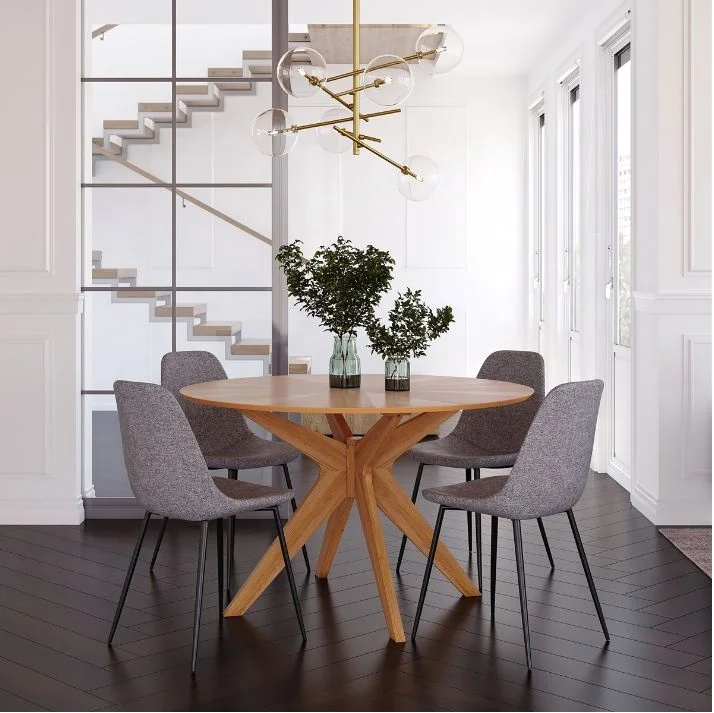 Vietnam Dining Furniture Custom Supplier Modern Appearance Wooden Round Table