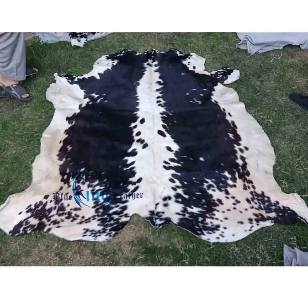 Natural Cowhide Rugs 100% Cowhide Leather Rugs Tricolor Cow Hide Skin Carpet Genuine rug