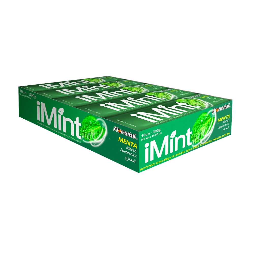 
81771 - IMINT DROPS Power Fresh Eucaliptus, Raspberry, Mint, Cherry, Watermelon Hard Candy 3g x 10un x 24 