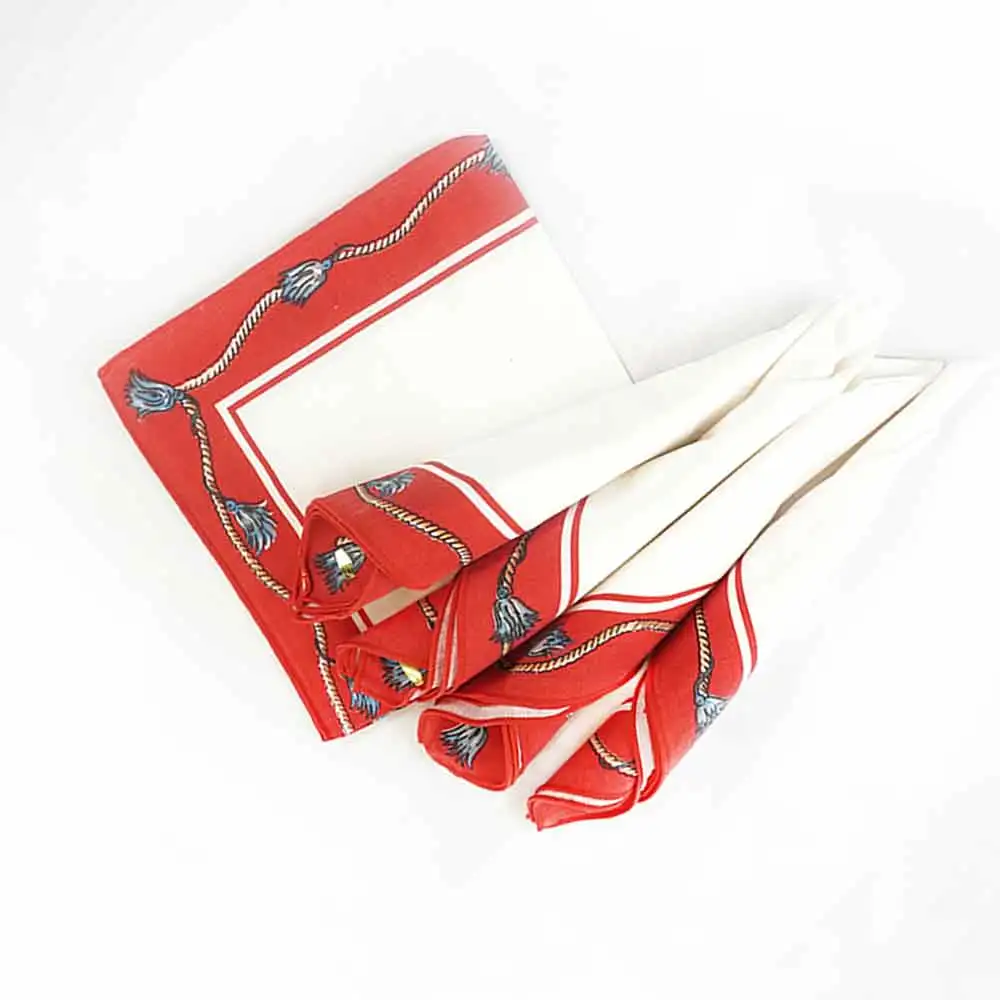Тканевые салфетки с принтом hemstitch для декора