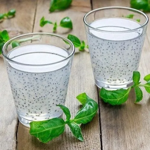 Hot Selling  Basil Seed Fruit Juice soft drink with Different Fruit Flavours 280ml glass bottles