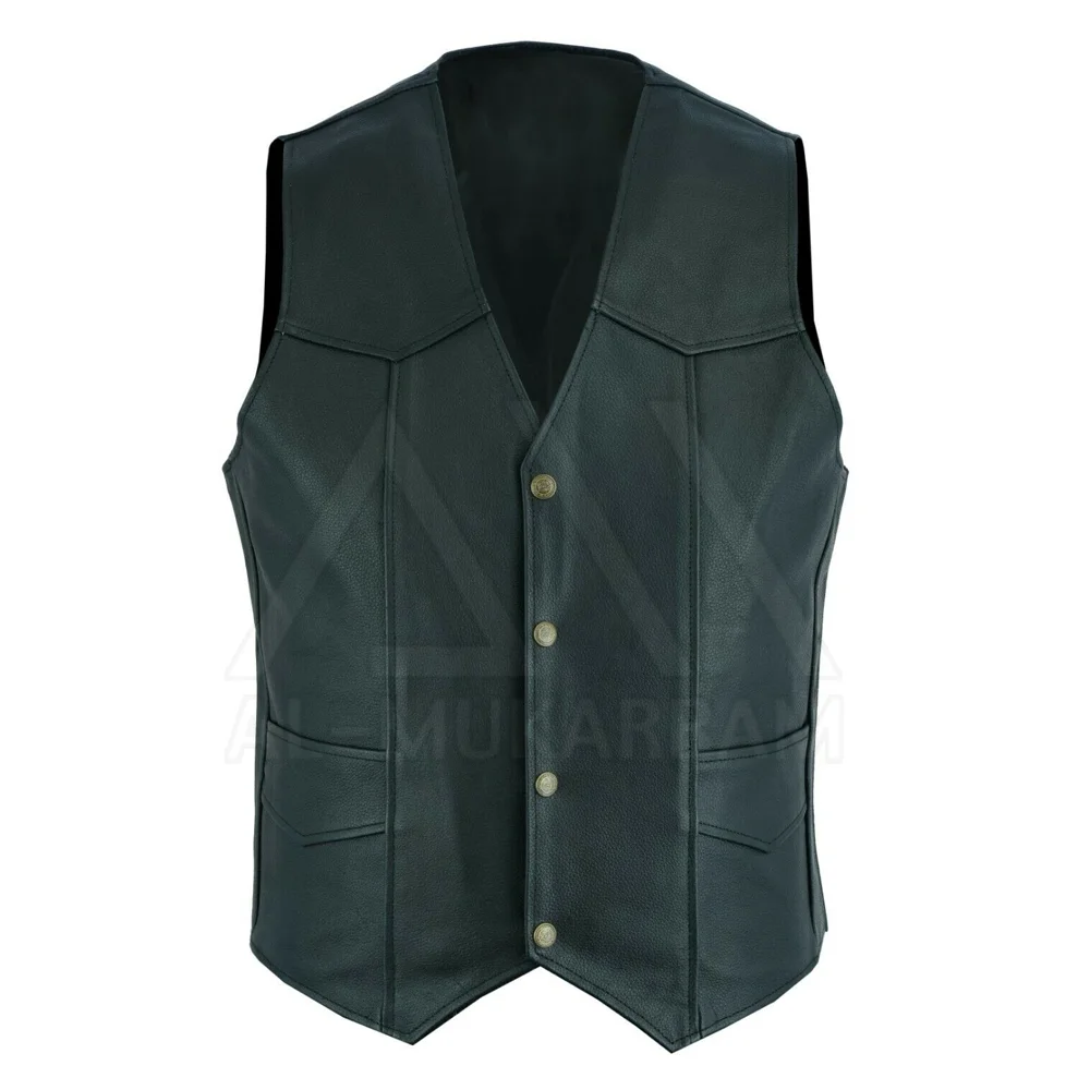 
2021 Men Leather Motorbike Vest Top Quality Different Design Motorcycle Vest For Sale 