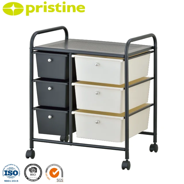 OEM SALE household storage MIT Organizer Taiwan furniture Manufacturer trolley cabinet 6 tier plastic storage drawer cart