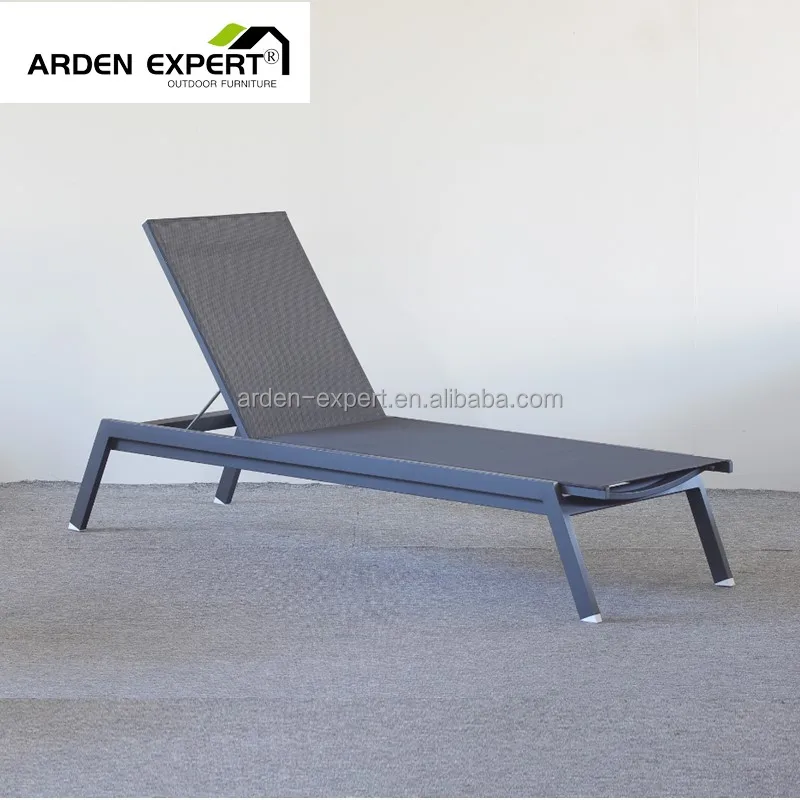 Hotel Pool Furniture Tsling Fabric Sun Lounger Waterproof Mesh Fabric Chaise