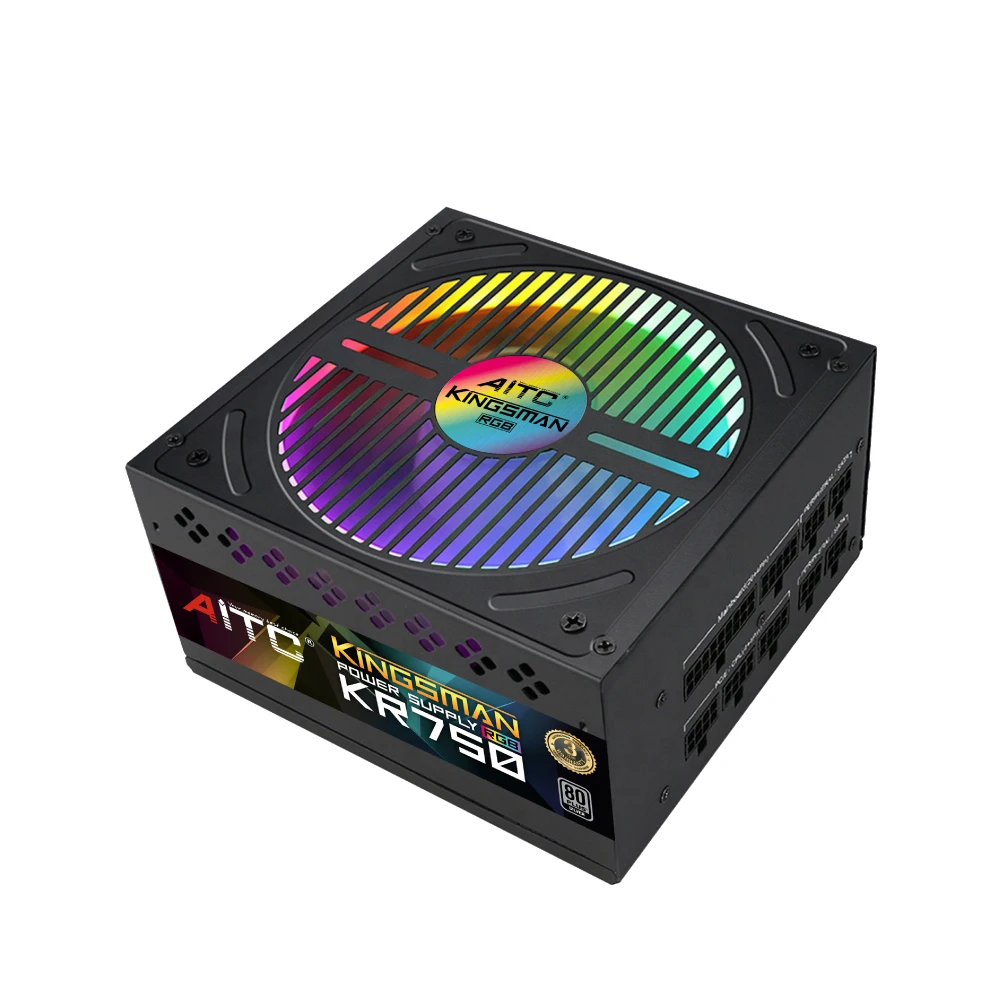 Полностью модульный блок питания RGB ATX 750 Вт 80 PLUS серебристый