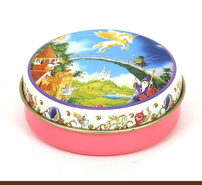 
small round aluminium metal tin can box for cosmetic 