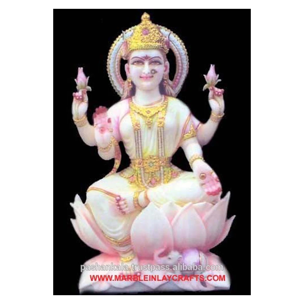 Beautiful Solid Marble Maa Laxmi Murti