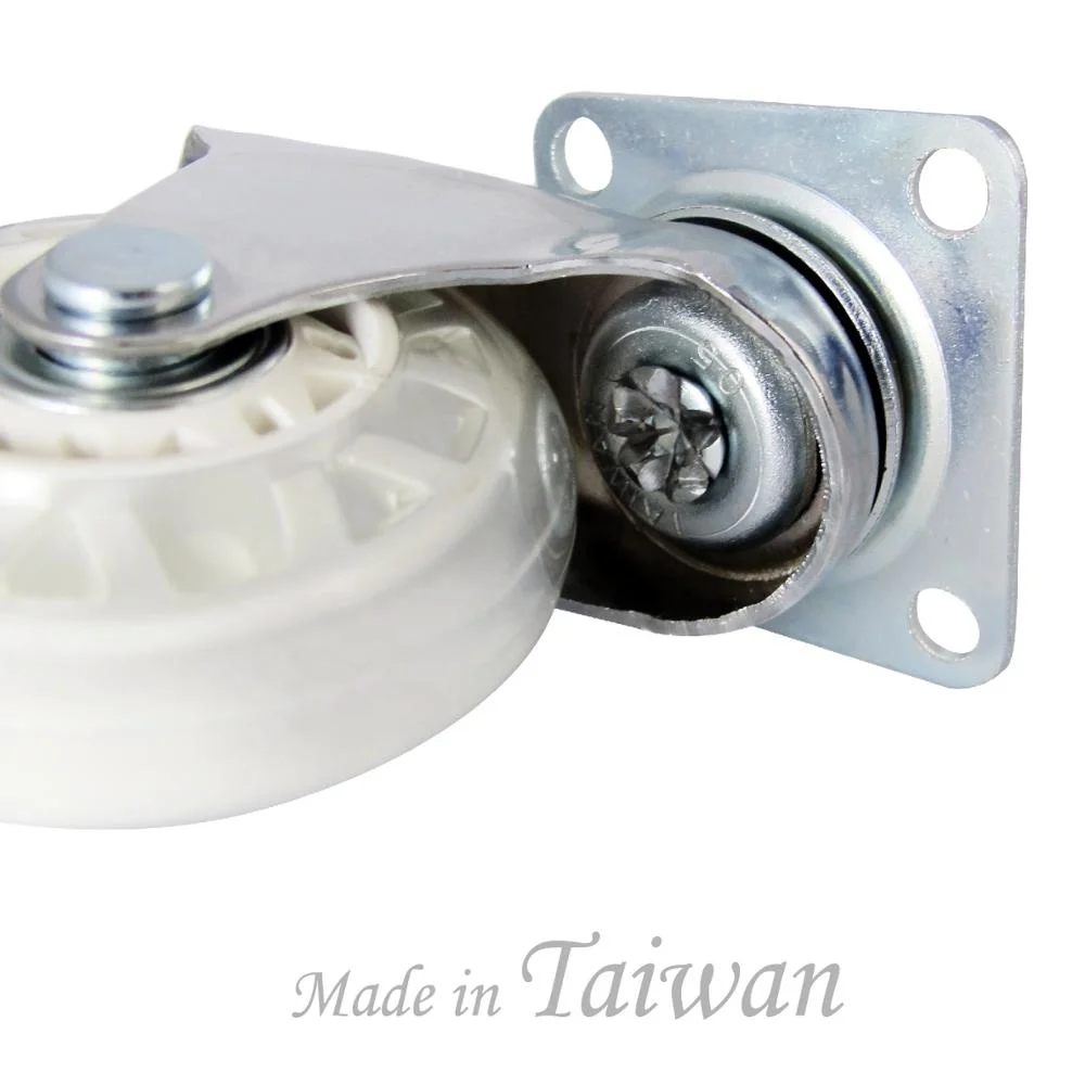  CCE 2.5 Inch Swivel Top Plate PVC Casters For Furniture Hardwood