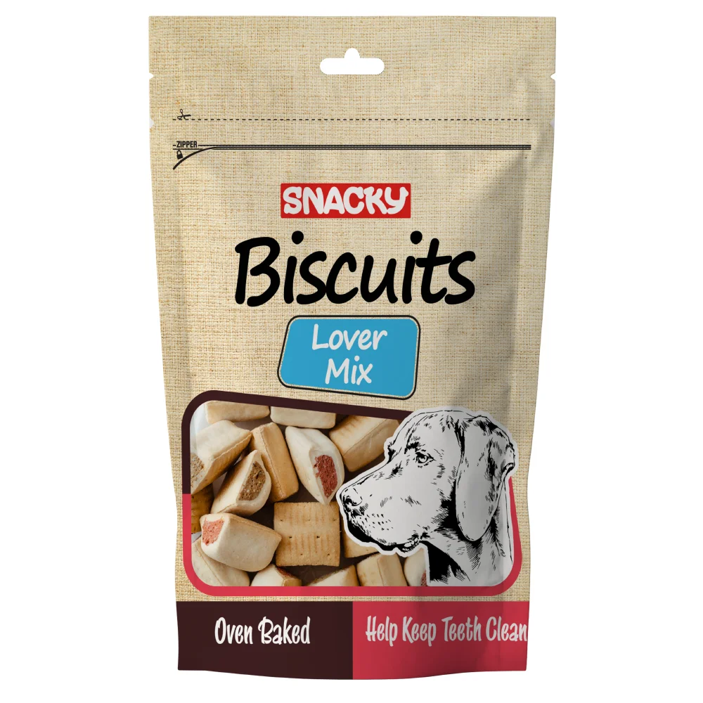 Snacky Animal Puppy Treats Dog Treats Teeth Clean Biscuit 200 Gr  6 PCS Oven Baked