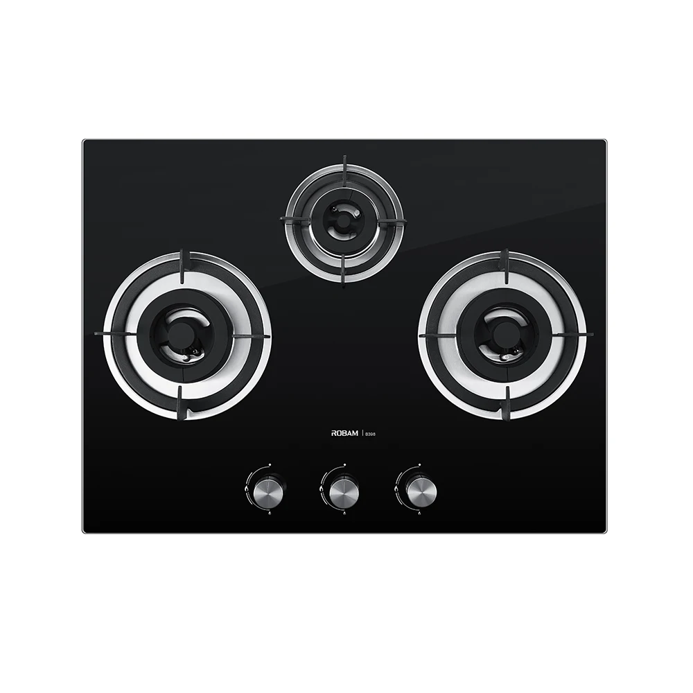 B19 Factory Made Battery Power Easy to install Gas Stove 3 Burners for Hotels