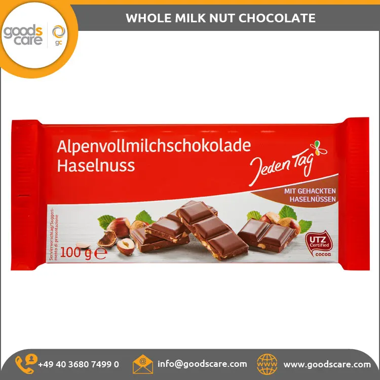 Контрактный производитель шоколада с молочными орехами хорошего качества изготовленный в Германии
