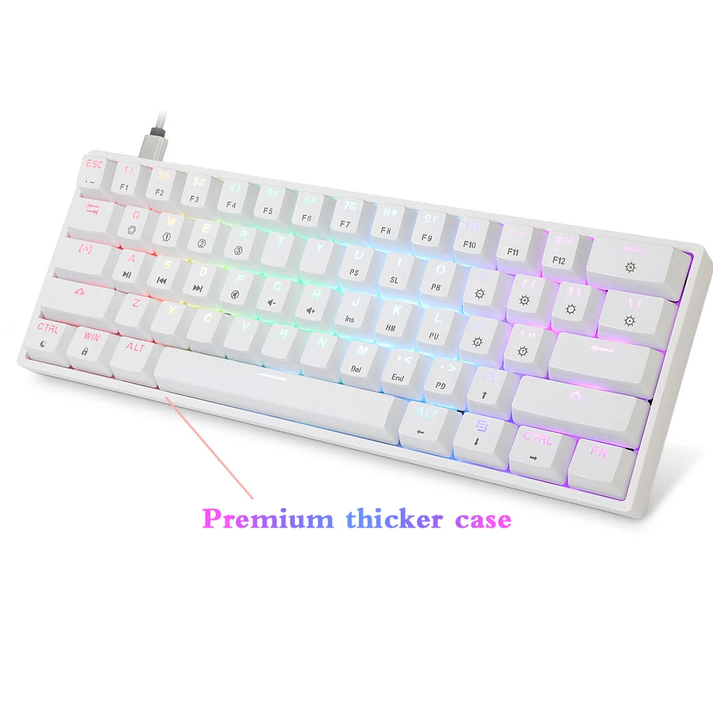 SKYLOONG GK61 SK61 Gateron switch 60% RGB механическая клавиатура русская раскладка